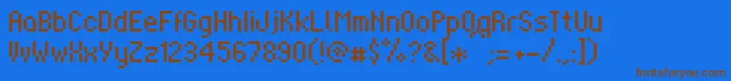 Supernat1001 Font – Brown Fonts on Blue Background