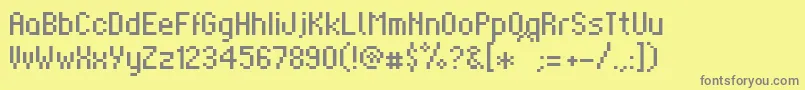 Supernat1001 Font – Gray Fonts on Yellow Background