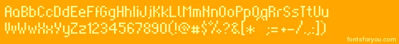 Supernat1001 Font – Yellow Fonts on Orange Background