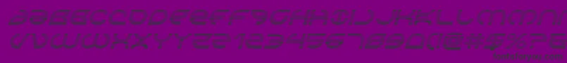 Aetherfoxgradital-Schriftart – Schwarze Schriften auf violettem Hintergrund