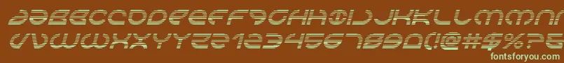 Aetherfoxgradital-fontti – vihreät fontit ruskealla taustalla