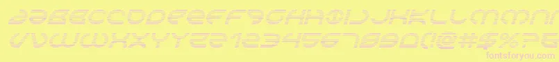 Aetherfoxgradital-fontti – vaaleanpunaiset fontit keltaisella taustalla