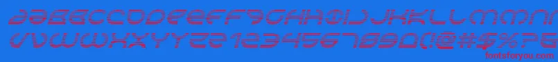 Aetherfoxgradital Font – Red Fonts on Blue Background