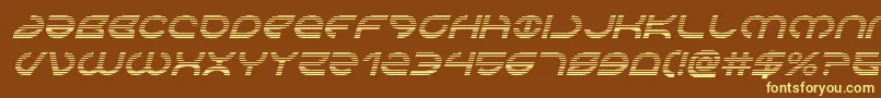 Aetherfoxgradital-fontti – keltaiset fontit ruskealla taustalla