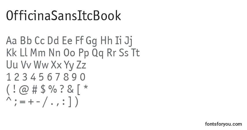 Fuente OfficinaSansItcBook - alfabeto, números, caracteres especiales