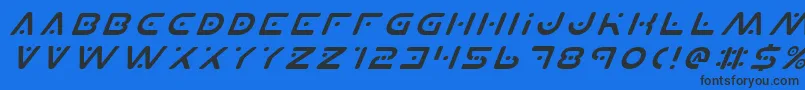 Police PlanetXItalic – polices noires sur fond bleu