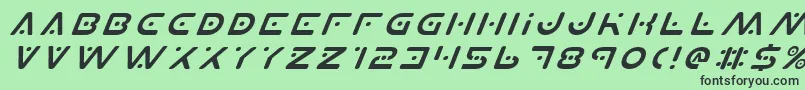 fuente PlanetXItalic – Fuentes Negras Sobre Fondo Verde