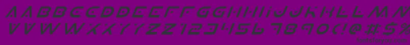 PlanetXItalic Font – Black Fonts on Purple Background