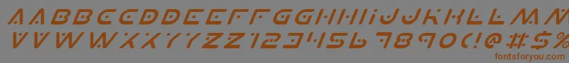 Шрифт PlanetXItalic – коричневые шрифты на сером фоне