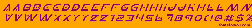 fuente PlanetXItalic – Fuentes Moradas Sobre Fondo Naranja