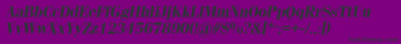 SimeizBoldItalic Font – Black Fonts on Purple Background