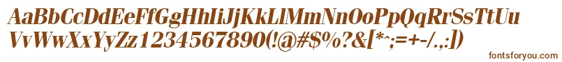 SimeizBoldItalic Font – Brown Fonts on White Background