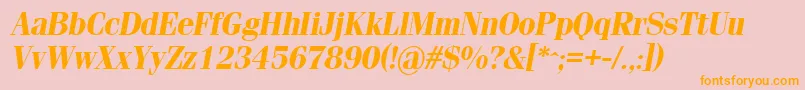 SimeizBoldItalic Font – Orange Fonts on Pink Background