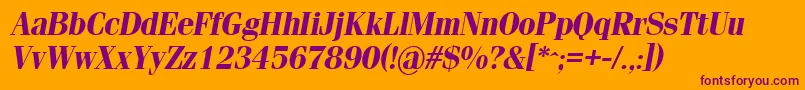 SimeizBoldItalic Font – Purple Fonts on Orange Background