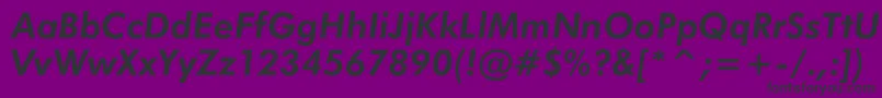 JensenBoldItalic Font – Black Fonts on Purple Background