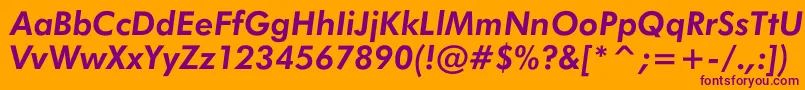 フォントJensenBoldItalic – オレンジの背景に紫のフォント