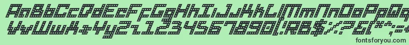 DridHerderItalic Font – Black Fonts on Green Background
