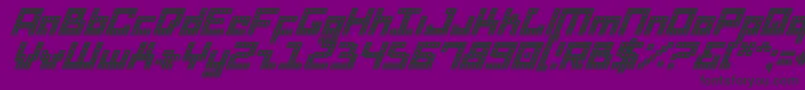 DridHerderItalic Font – Black Fonts on Purple Background