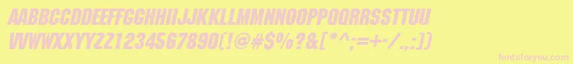 MonotoneItalic Font – Pink Fonts on Yellow Background