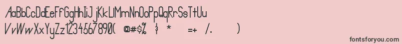PrimadonaBold Font – Black Fonts on Pink Background