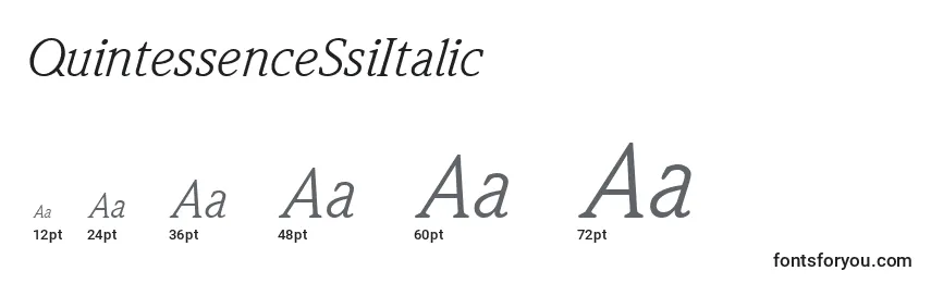 Größen der Schriftart QuintessenceSsiItalic