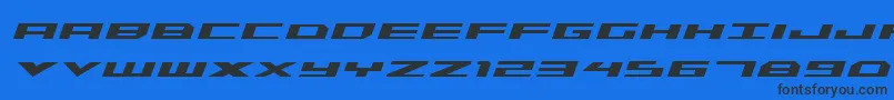 Triremeboldital Font – Black Fonts on Blue Background