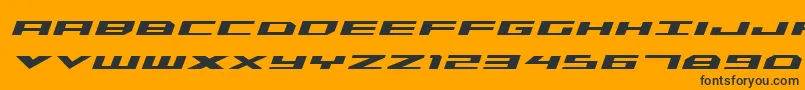 Triremeboldital Font – Black Fonts on Orange Background