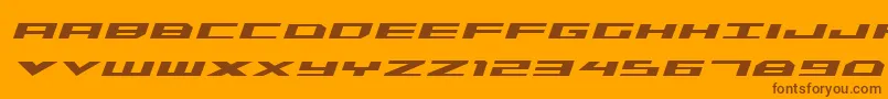 Triremeboldital Font – Brown Fonts on Orange Background