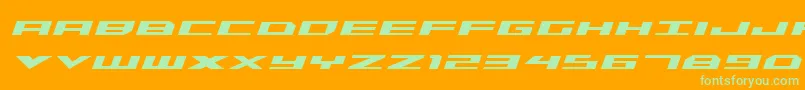Triremeboldital Font – Green Fonts on Orange Background