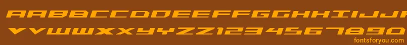 Triremeboldital Font – Orange Fonts on Brown Background