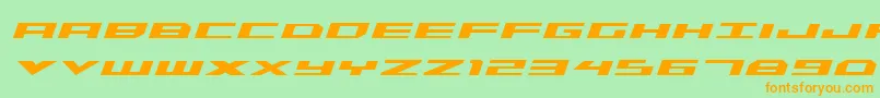 Triremeboldital Font – Orange Fonts on Green Background