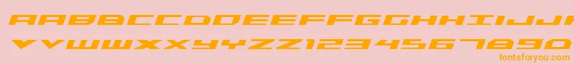 Triremeboldital Font – Orange Fonts on Pink Background