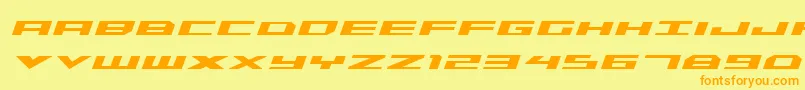 Triremeboldital Font – Orange Fonts on Yellow Background
