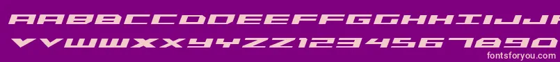 Triremeboldital Font – Pink Fonts on Purple Background