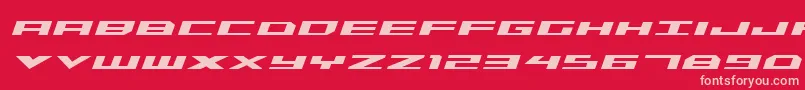 Triremeboldital Font – Pink Fonts on Red Background