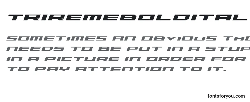 Schriftart Triremeboldital