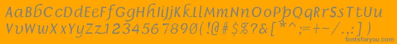 Borrorbolditalic-Schriftart – Graue Schriften auf orangefarbenem Hintergrund