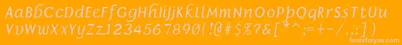 Borrorbolditalic Font – Pink Fonts on Orange Background