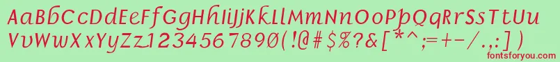Borrorbolditalic Font – Red Fonts on Green Background