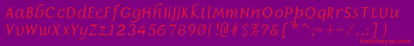 Borrorbolditalic Font – Red Fonts on Purple Background