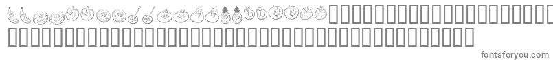 KrHappyFruit Font – Gray Fonts on White Background