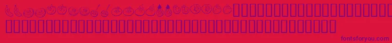 KrHappyFruit Font – Purple Fonts on Red Background