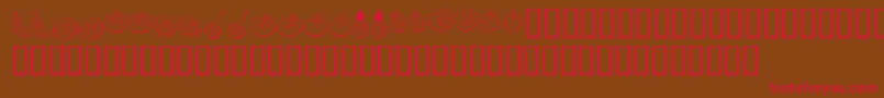 KrHappyFruit Font – Red Fonts on Brown Background