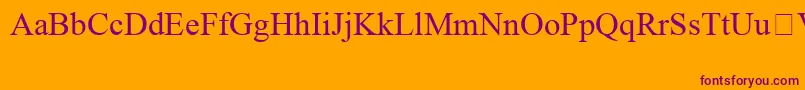 TimesNewRomanSpecialG1 Font – Purple Fonts on Orange Background