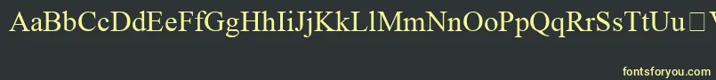 TimesNewRomanSpecialG1 Font – Yellow Fonts on Black Background
