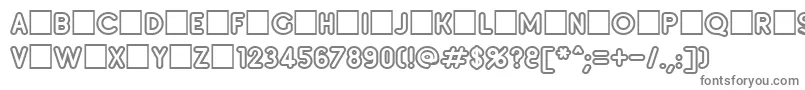 フォントInseta – 白い背景に灰色の文字