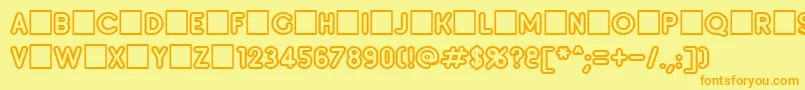 Inseta Font – Orange Fonts on Yellow Background