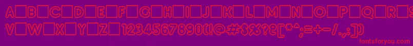 Inseta Font – Red Fonts on Purple Background