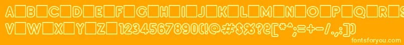 Inseta Font – Yellow Fonts on Orange Background