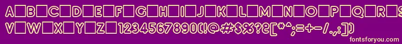 Inseta Font – Yellow Fonts on Purple Background